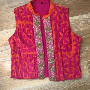 Vintage Boho pink vest